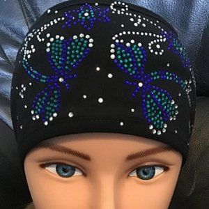 Rhinestone Headbands/Bl&Teal New Design!